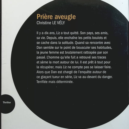 Prière aveugle - Christine Le Vely - livre