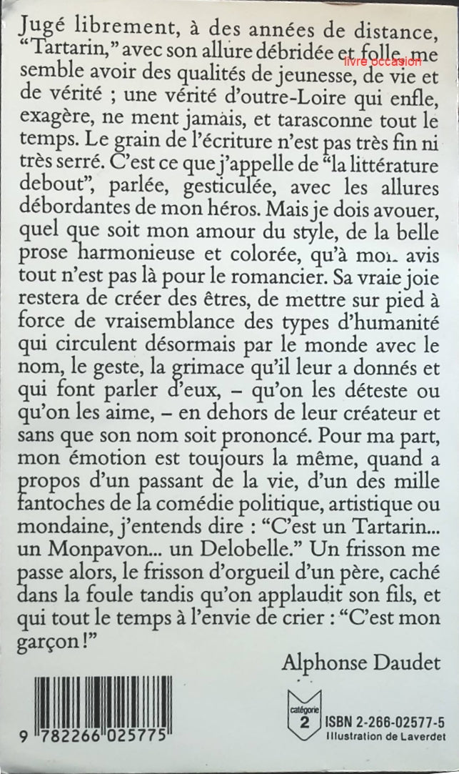 Tartarin de Tarascon - Alphonse Daudet - livre
