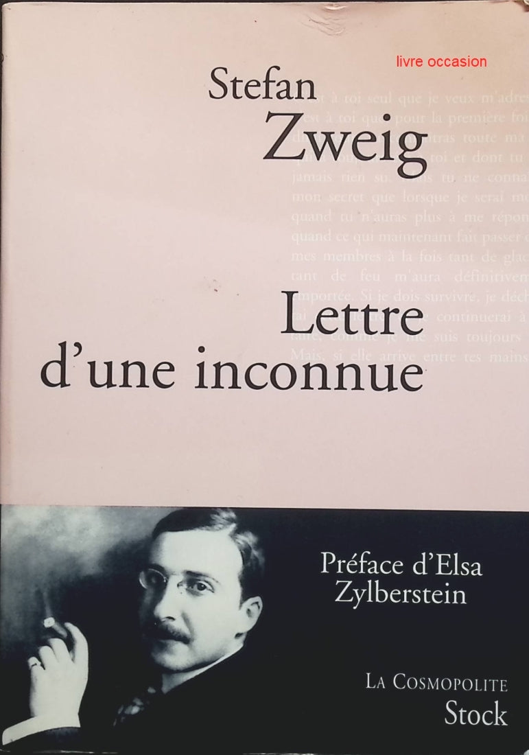 Lettre d'une inconnue - Stefan Zweig - livre