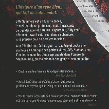 Billy Summers - Stephen King - livre