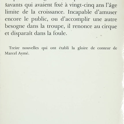 Le Nain - Marcel Aymé - livre