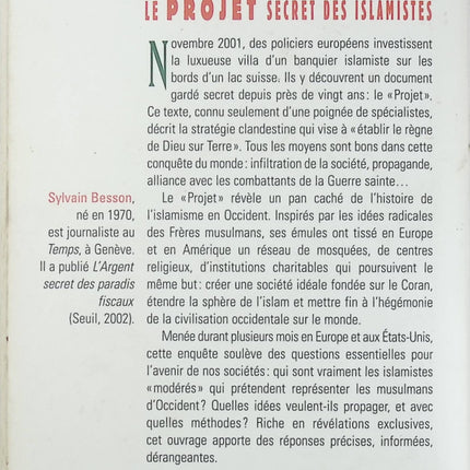La conquête de l'Occident - Le projet secret des islamistes - Sylvain Besson - livre