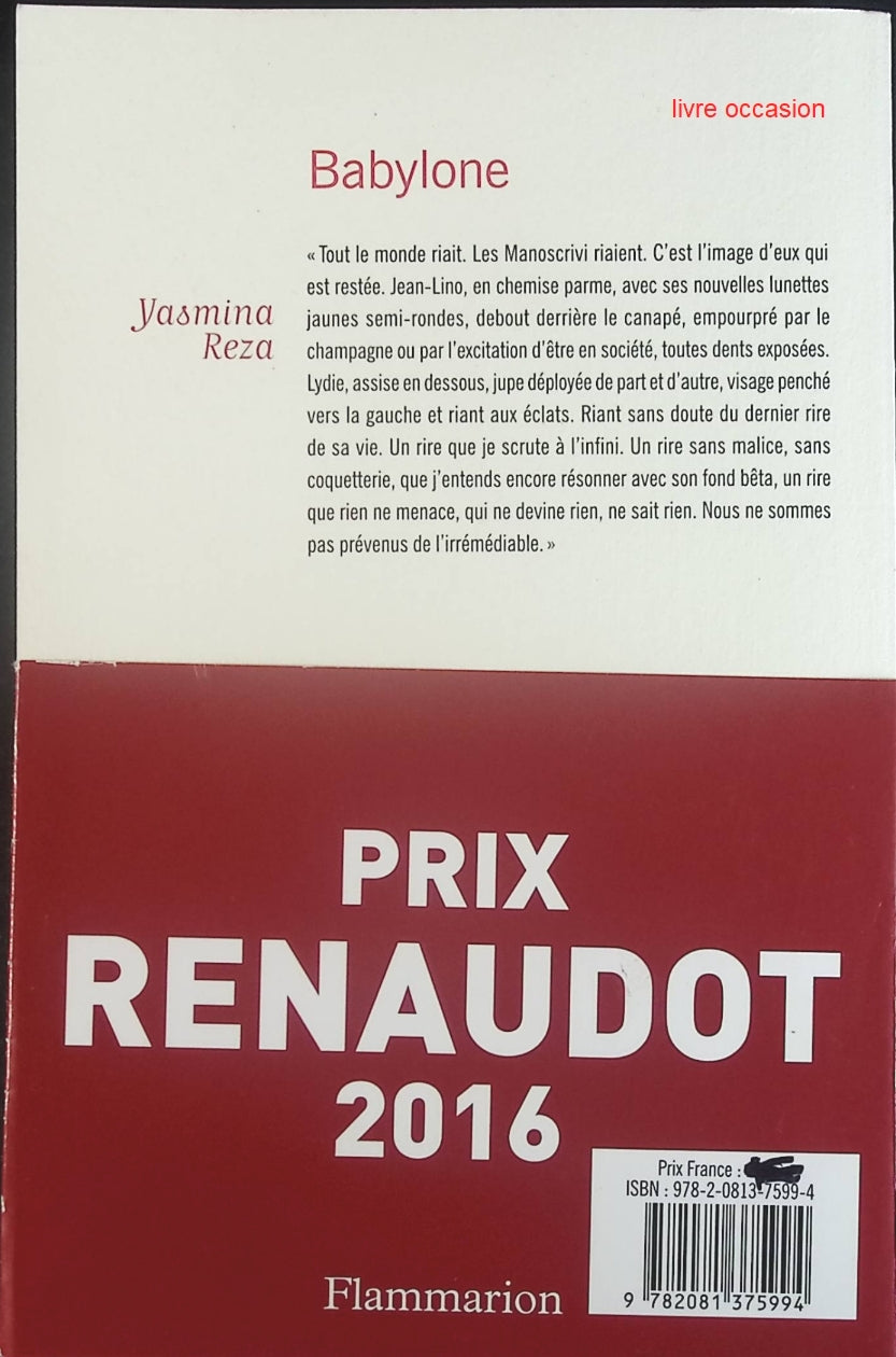Babylone - Yasmina Reza - Livre