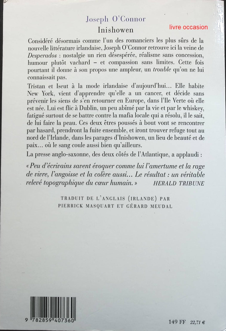 Inishowen - Joseph O'Connor - Livre