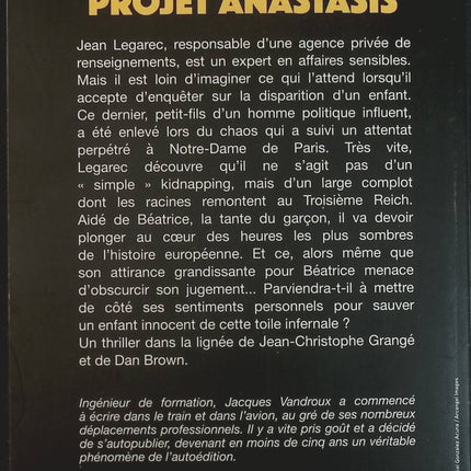 Projet Anastasis - Jacques Vandroux - Livre