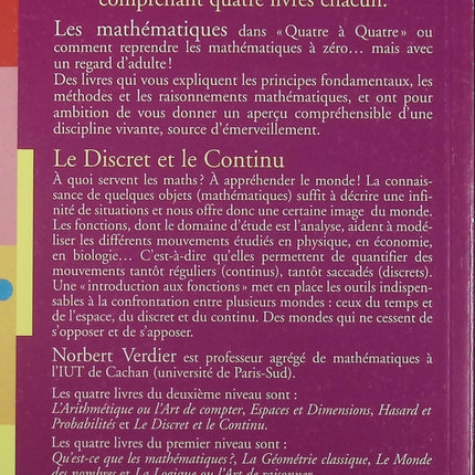 Le discret et le continu - Norbert Verdier - livre