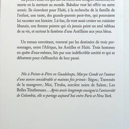 En attendant la montée des eaux - Maryse Condé - livre