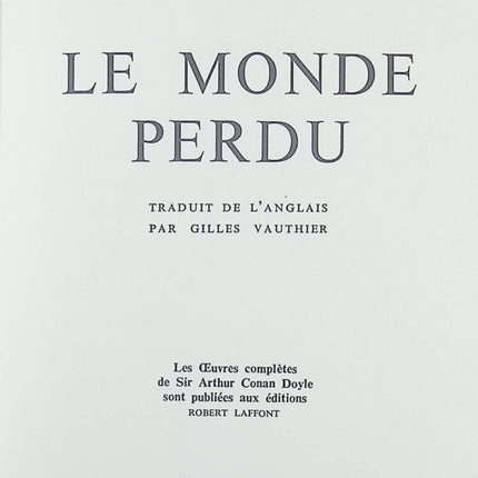 Le monde perdu - Sir Arthur Conan Doyle - livre