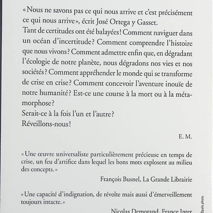 Réveillons-nous ! - Edgar Morin - Livre