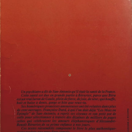 Les aventures galantes de Berurier - Frédéric Dard San-Antonio - livre