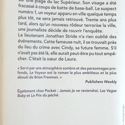 Le voyeur - Brian Freeman - Livre