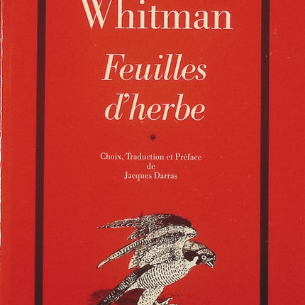 Feuilles d'herbe, tome 1 - Walt Whitman - Livre