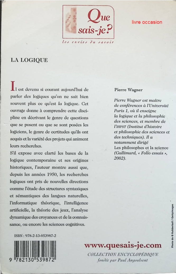 La logique - Pierre Wagner - livre