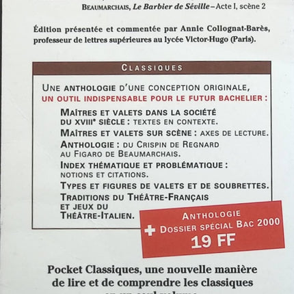 Maîtres et valets dans la comédie du XVIIIe siècle - Annie Colognat-Barès - livre