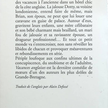 Vacances anglaises - Joseph Connolly - livre