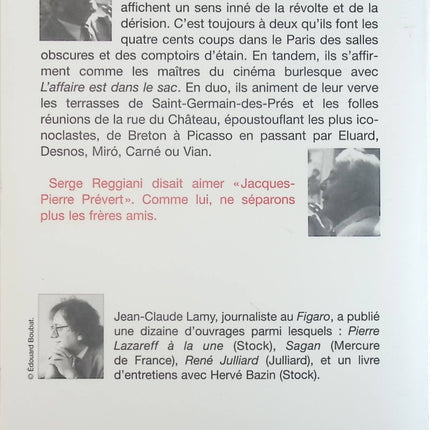 Prévert - Les frères amis - Jean-Claude Lamy - Livre
