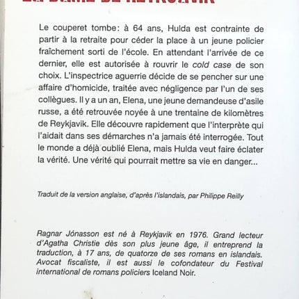 La dame de Reykjavik - Ragnar Jónasson - livre