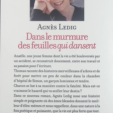 Dans le murmure des feuilles qui dansent - Agnès Ledig - livre