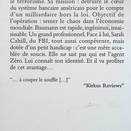 L'Instant zéro - Joseph Finder - livre
