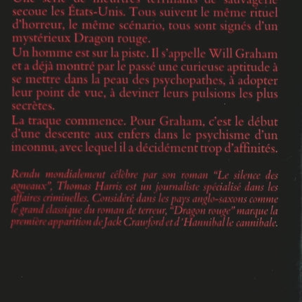 Dragon rouge - Thomas Harris - Livre