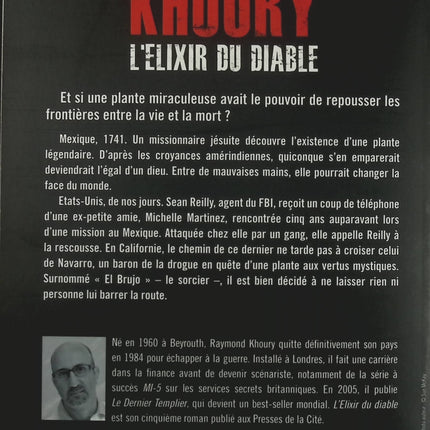 L'élixir du diable - Raymond Khoury - livre