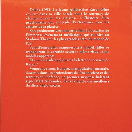 Requiem pour les artistes - Matt Alexander - livre