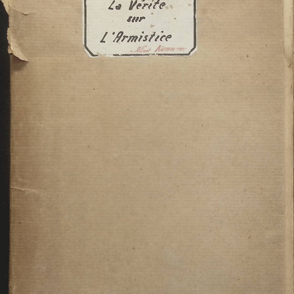 La vérité sur l'armistice - Albert Kammerer - Livre