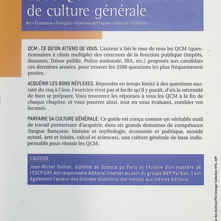 2500 QCM de culture générale - Jean-Michel Oullion - Livre
