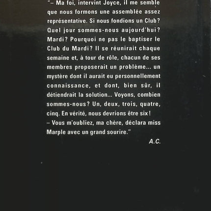 Miss Marple au club du mardi - Le club du mardi continue - Agatha Christie - Livre