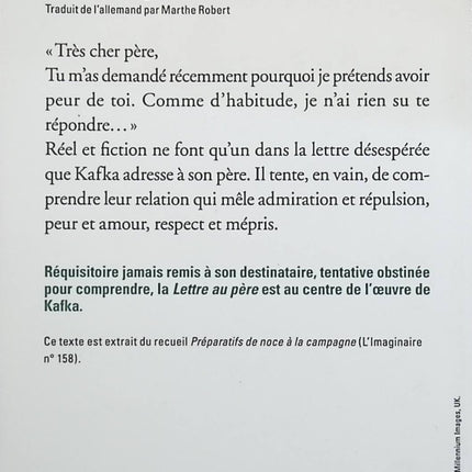 Lettre au père - Franz Kafka - livre