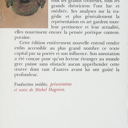 Poétique - Aristote - livre