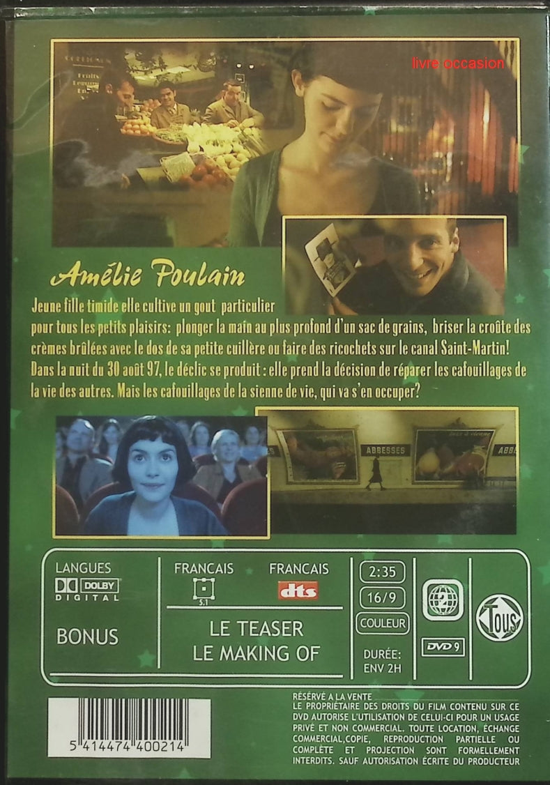Le Fabuleux destin d'Amelie Poulain - Audrey Tautou, Mathieu Kassovitz - DVD