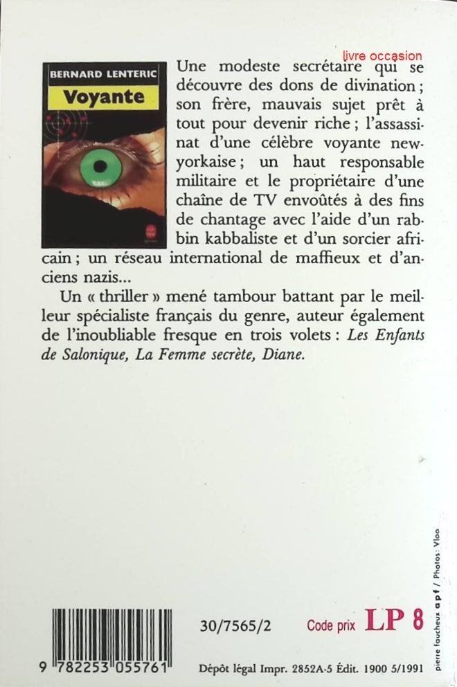 Voyante - Bernard Lenteric - Livre