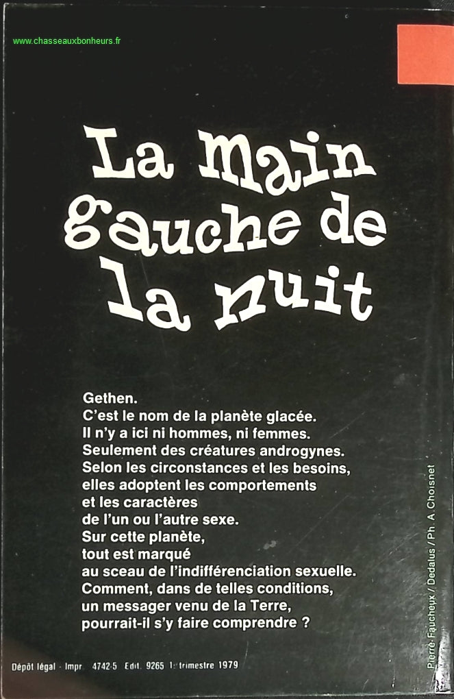 La Main gauche de la nuit - Ursula K Le Guin - livre