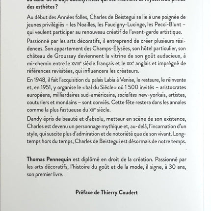 Charles de Beistegui - Le prince des esthètes - Thomas Pennequin - Livre