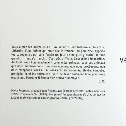 Que font les rennes après Noël ? - Olivia Rosenthal - Livre