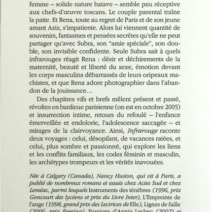 Infrarouge - Nancy Huston - Livre