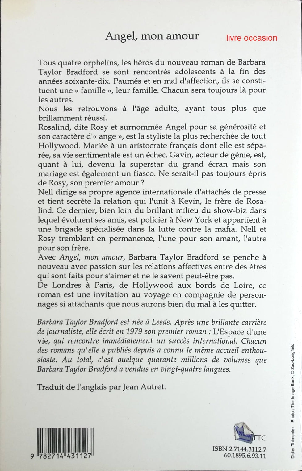 Angel mon amour - Barbara Taylor Bradford - Livre