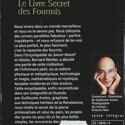 Le Livre secret des fourmis – Encyclopédie du savoir relatif et absolu – Bernard Werber, curiosités, sciences et connaissances sur les fourmis - Livre