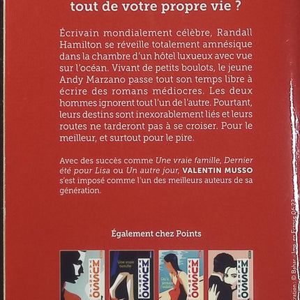 L’Homme du Grand Hôtel – Valentin Musso, thriller psychologique et enquête mystérieuse entre secrets, mémoire et suspense - Livre