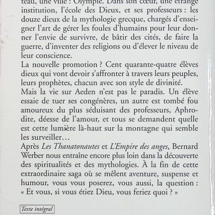 Le Cycle des Dieux Tome 1 – Nous, les Dieux – L’Île des sortilèges – Bernard Werber, roman fantastique et mythologique - Livre