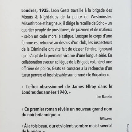 Vine Street – Dominic Nolan, thriller policier britannique sombre et enquête criminelle à Londres - Livre