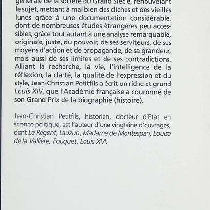 Louis XIV - Jean-Christian Petitfils - Livre