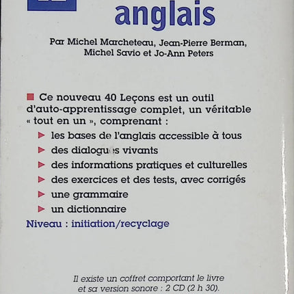 40 Leçons pour parler anglais - Michel Marcheteau - Livre