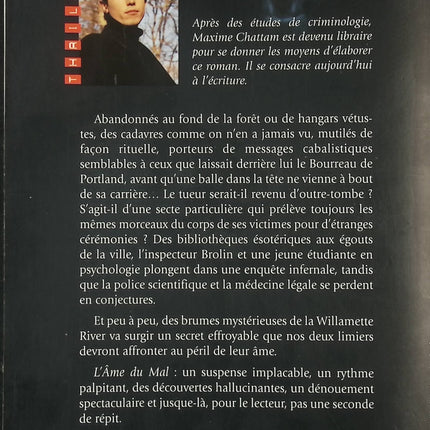 L'Ame du mal - Maxime Chattam - Livre