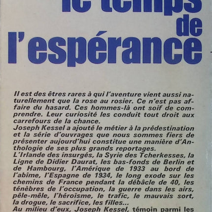 Témoins parmi les hommes, tome 1 : Le temps de l'espérance - Joseph Kessel - Livre