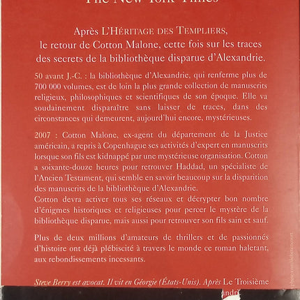 L'énigme Alexandrie - Steve Berry - Livre