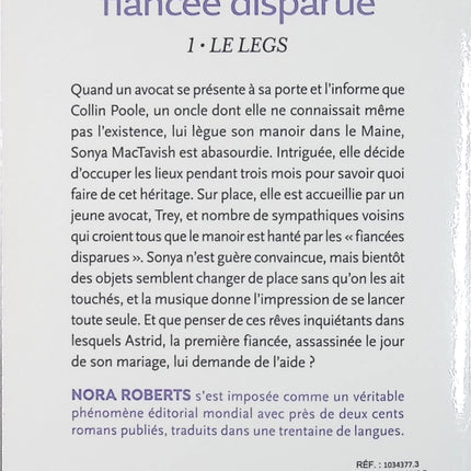 Le Manoir de la fiancée disparue - tome 1 - Le legs - Nora Roberts - Livre