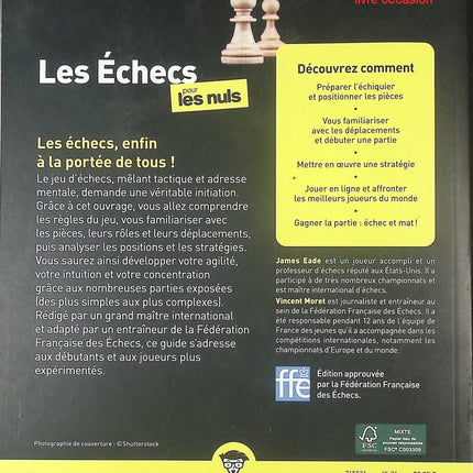 Les échecs pour les nuls - James Eade - Livre