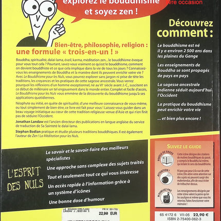 Le Bouddhisme pour les Nuls - Jonathan Landraw Stephan Bodian - Livre